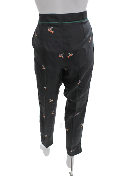 Victoria Victoria Beckham Womens Ankle Dress Pants Black 100% Silk Size 4