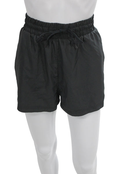 The Upside Unisex Sweat Black Drawstring Polyester Shorts Size 10