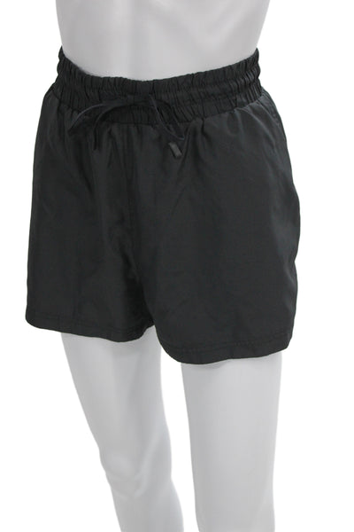 The Upside Unisex Sweat Black Drawstring Polyester Shorts Size 10