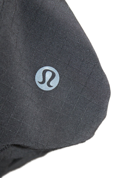 Lululemon Men Black Checked Polyester Sweat Shorts Size L