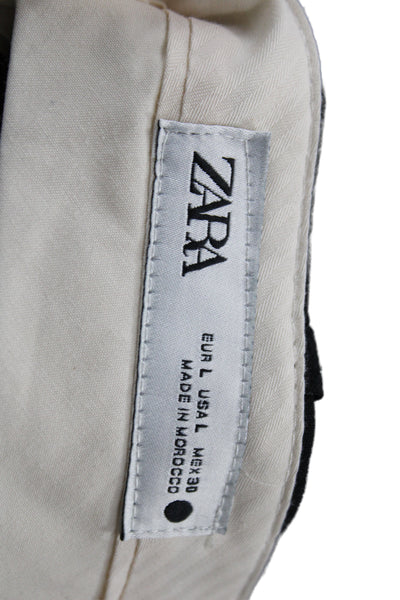 Zara Mens Black Bermuda Shorts Size L
