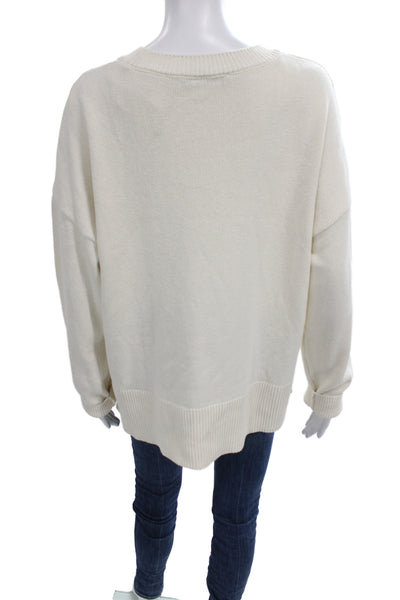 Zara Unisex Black Striped Crew Neck Pullover Sweater 100% Acrylic Size L