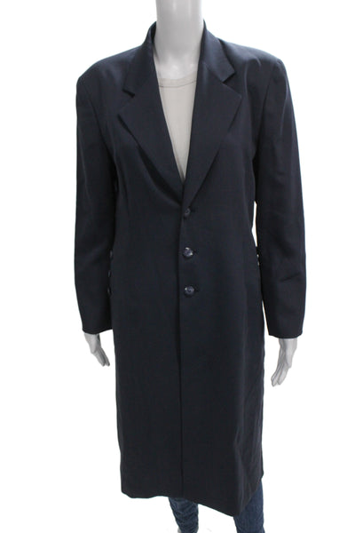Matsuda Mens Overcoat Dark Blue Button Polyester Long Sleeve 90s Size S