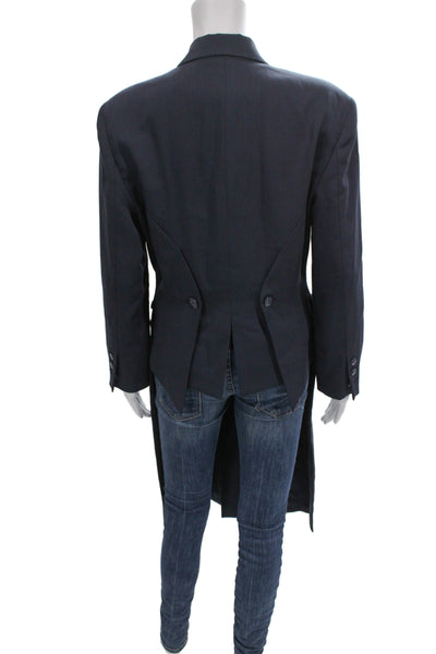Matsuda Mens Overcoat Dark Blue Button Polyester Long Sleeve 90s Size S
