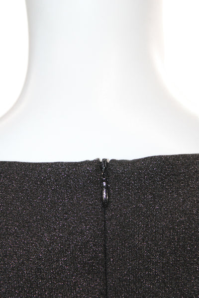 Dana Buchman Womens Sheath Dress Black V-Neck Sleeveless Mid-Calf Size 10