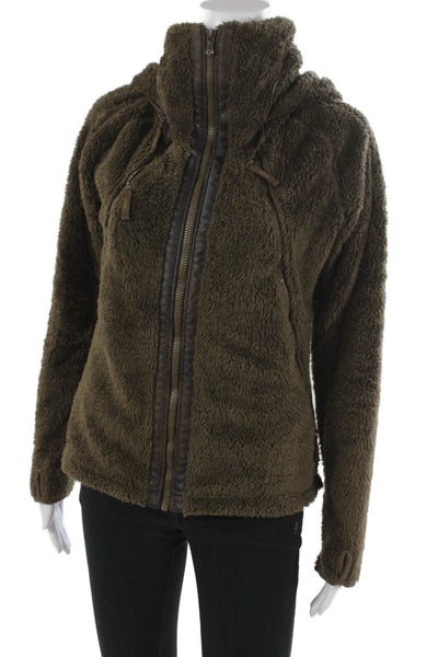 Kuhl Women Outdoor High Neck Zip Brown Jacket Long Sleeve Size S
