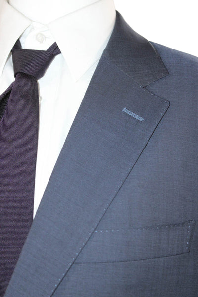 Canali Mens 2 Piece Dark Blue Wool Suit Size 56