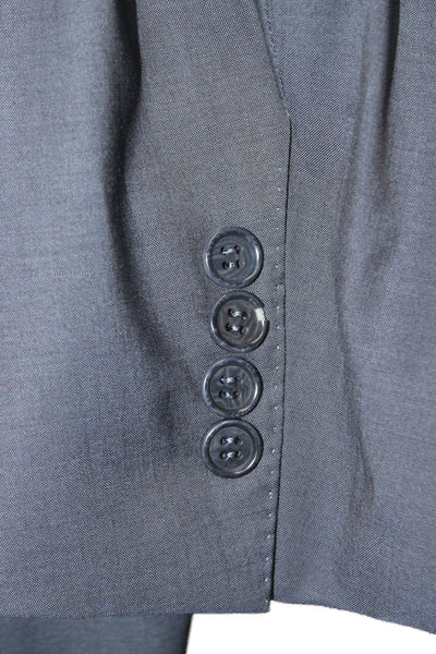 Canali Mens 2 Piece Dark Blue Wool Suit Size 56