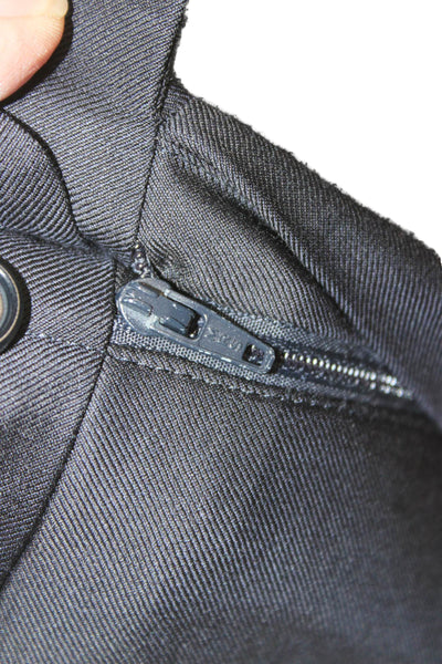 Canali Mens 2 Piece Dark Blue Cupro Suit Button Solid Collared Size 56