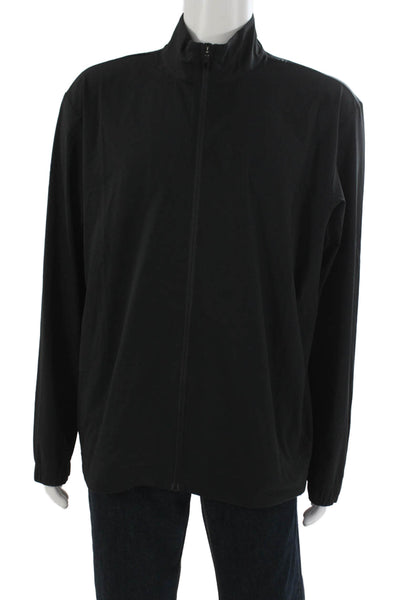 Lululemon Mens Black Zip Windbreaker High Neck Long Sleeve Size XL