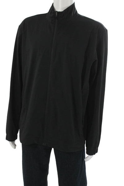 Lululemon Mens Black Zip Windbreaker High Neck Long Sleeve Size XL