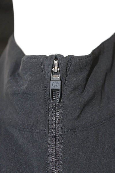 Lululemon Mens Black Zip Windbreaker High Neck Long Sleeve Size XL