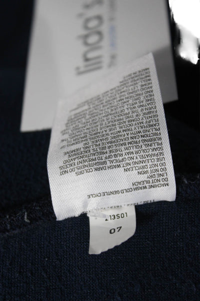 JW Anderson Unisex Dark Blue High Neck Drawstring Vest Polyester Size M