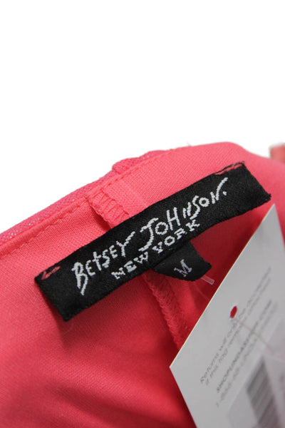 Betsey Johnson Womens Slip Dress Pink V Neck Knee Length Size M