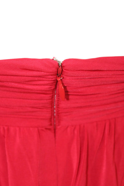 Cache Women Sundress Red Tie Sleeveless Knee Length Beach Polyester Size 6