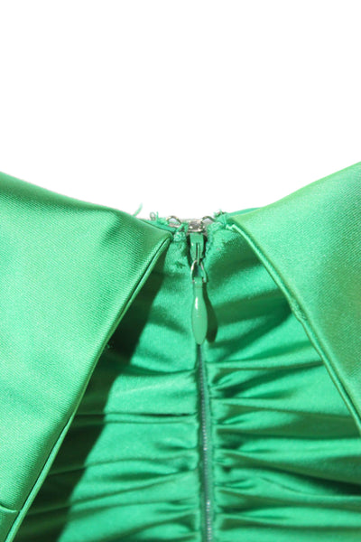 Kay Unger Womens Sheath Knee Length Short Sleeve Green Dress Size 2
