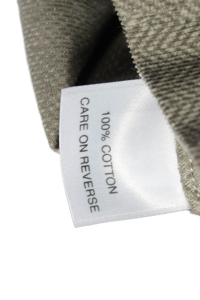 St. John Sport Women Military Jacket Gray Cotton Collared Button Petite Size XS