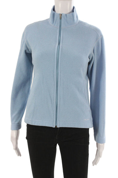 Patagonia Womens Windbreaker Light Blue Zip High Neck Size XS