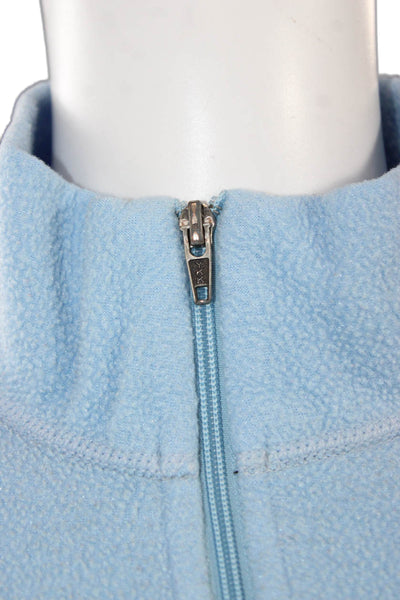 Patagonia Womens Windbreaker Light Blue Zip High Neck Size XS