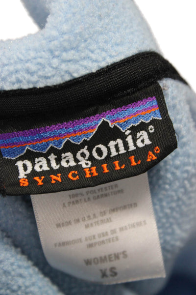 Patagonia Womens Windbreaker Light Blue Zip High Neck Size XS