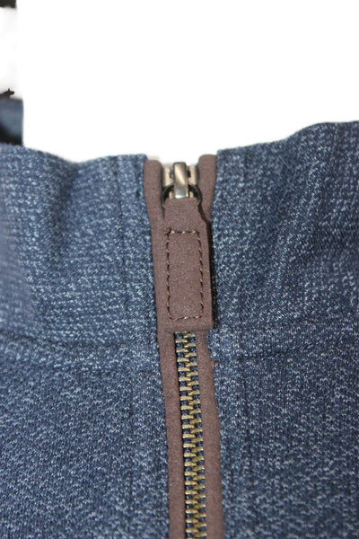 Roundtree & Yorke Mens Pullover Mock Neck Zip Dark Blue Big & Tall Size 2XL