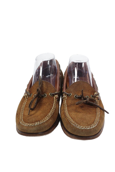 Polo Ralph Lauren Mens Slip On Round Toe Suede Loafers Brown Size 9D