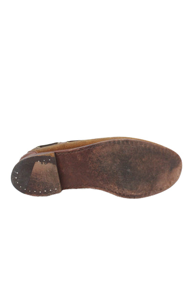 Polo Ralph Lauren Mens Slip On Round Toe Suede Loafers Brown Size 9D