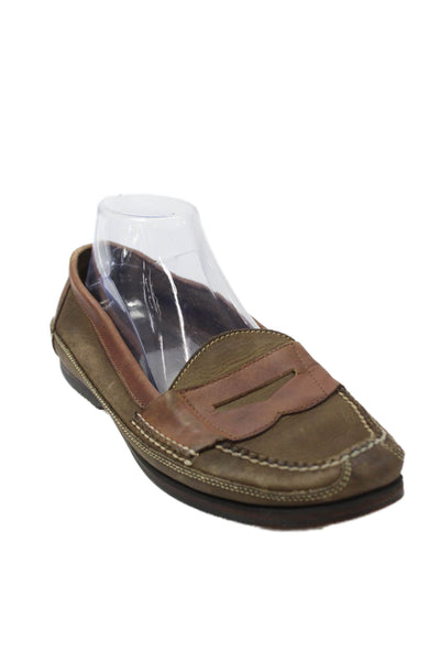 Cole Haan Mens Slip On Round Toe Leather Loafers Brown Size 9.5M