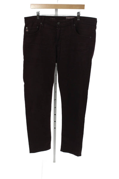 AG Adriano Goldschmied Mens Skinny Tapered Brown Jeans Button Size 36