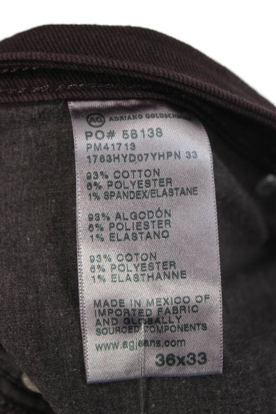 AG Adriano Goldschmied Mens Skinny Tapered Brown Jeans Button Size 36