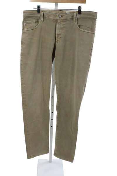 AG Adriano Goldschmied Mens Chino Khakis Beige Size 36
