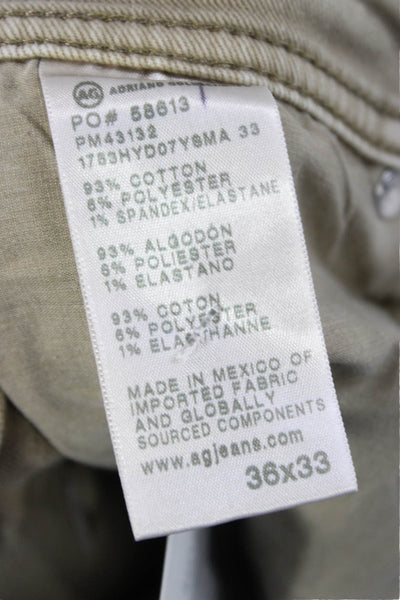 AG Adriano Goldschmied Mens Chino Khakis Beige Size 36