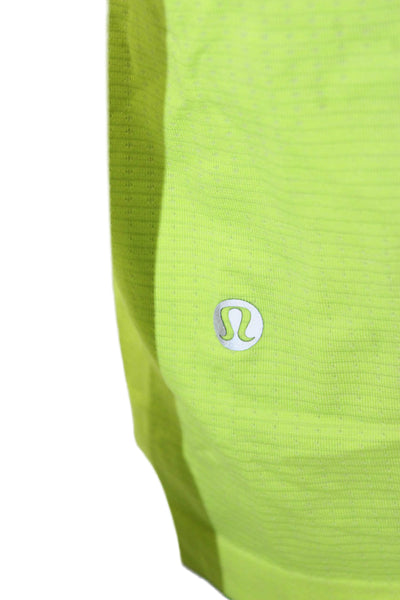 Lululemon Mens Yellow Polyester Short Sleeve Crew Neck T-Shirt Size M