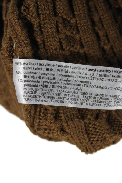 Zara Unisex Turtleneck Sleeveless Pullover Vest Brown Size S