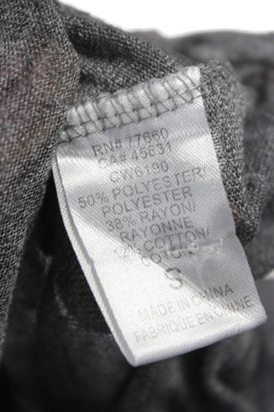 Chaser Women Basic Jersey Sleeveless Tank Gray Crew Neck Solid Size S