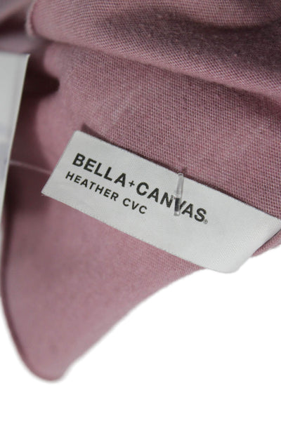 Bella + Canvas Womens Cropped Pink Heather CVC Crewneck Tank Size S