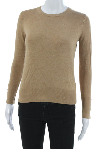 Zara Knit Unisex Beige Pullover Sweater Crew Neck Long Sleeve Size S