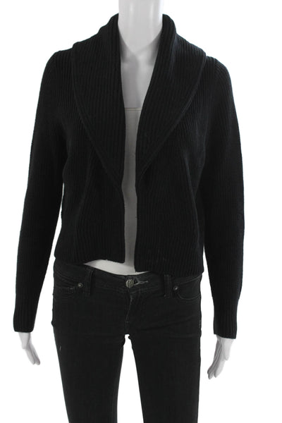 Banana Republic Unisex Cardigan Black Supima Cotton Hemp Long Sleeve Size XS