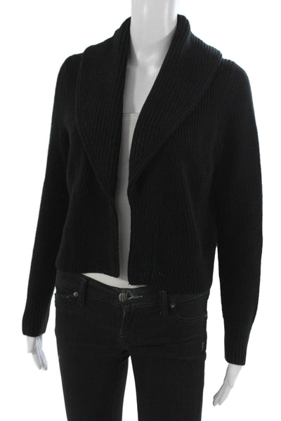 Banana Republic Unisex Cardigan Black Supima Cotton Hemp Long Sleeve Size XS