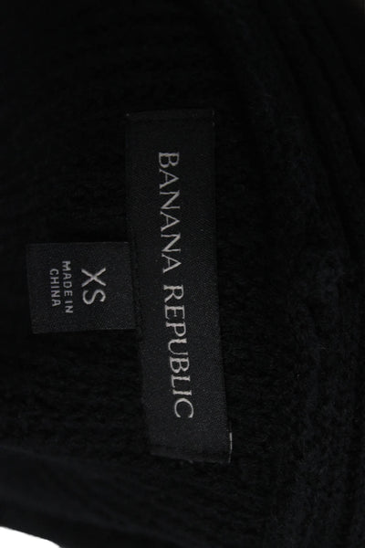 Banana Republic Unisex Cardigan Black Supima Cotton Hemp Long Sleeve Size XS