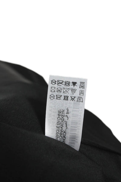 Zara Women Biker Blazer Black Collared Long Sleeve Button Polyurethane Size XS