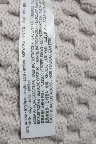 Zara Women Beige V-Neck Long Sleeve Cardigan Acrylic Size S