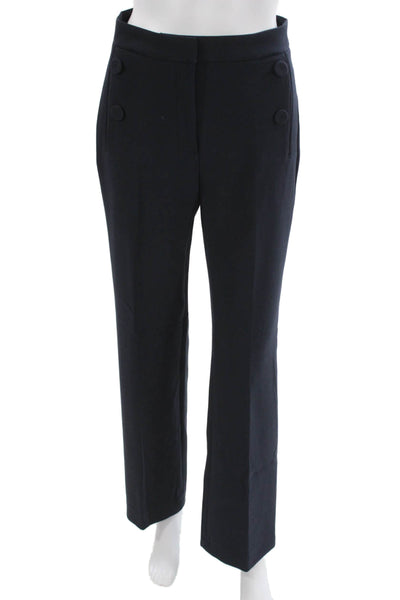 Luisa Cerano Women Dress Pants Dark Blue Button Closure Size 4
