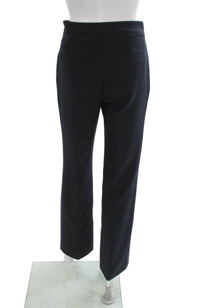 Luisa Cerano Women Dress Pants Dark Blue Button Closure Size 4