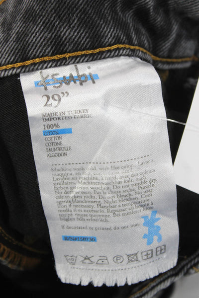 Ksubi Unisex Straight Black High Rise Jeans 28in Inseam 100% Cotton Size 29