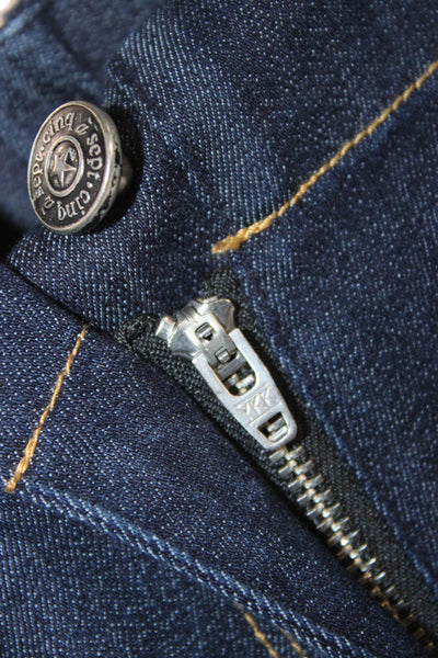 Cinq à Sept Unisex Cargo Jogger Pants Dark Blue High Rise Button Size 28
