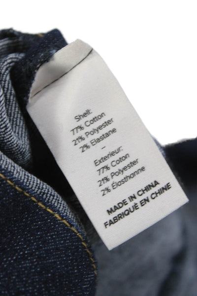Cinq à Sept Unisex Cargo Jogger Pants Dark Blue High Rise Button Size 28