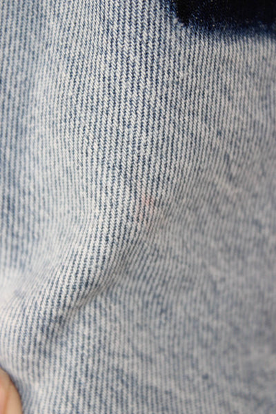 Agolde Womens Ankle Cropped Jeans Light Blue High Rise Button Size 24