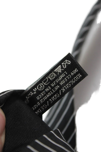 Ralph Lauren Black Label Mens Silk Striped Classic Necktie Black