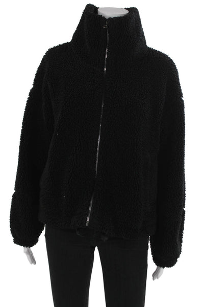 Lululemon Womens Black High Neck Zip Jacket Long Sleeve Outdoor Size 8